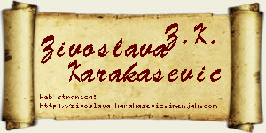 Živoslava Karakašević vizit kartica